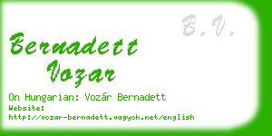 bernadett vozar business card
